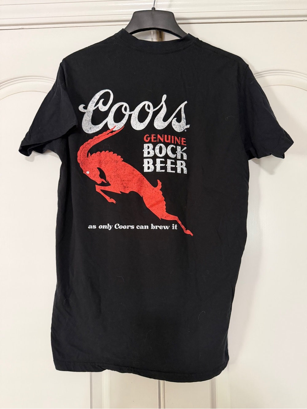 Genuine Bock Beer Graphic Tee - Black with Red & White Print